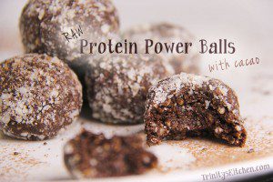 Raw Power Protein Balls with cacao, hemp, chia and flax seeds
