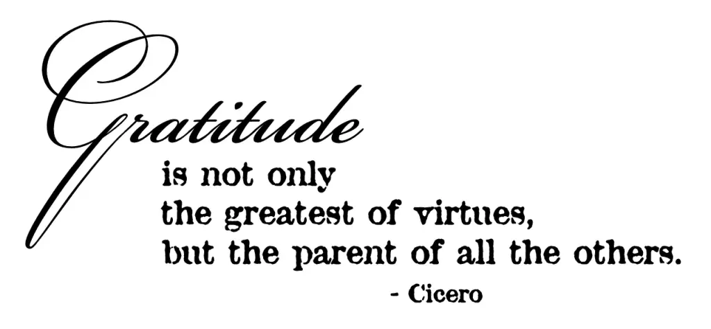 Gratitude - Cicero Quote
