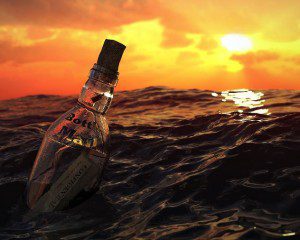 message in a bottle - sending an SOS to the world