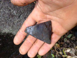 Triangular shaped stone