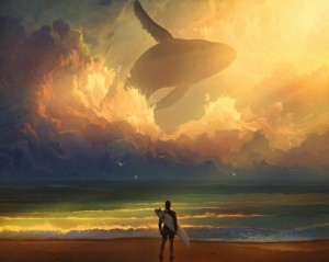A Wave of Transformational Change is building - Artwork - Waiting for the Wave by Rhads