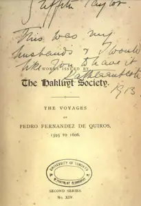 The Hakluyt Society - Voyages of Pedro Fernandez de Quiro 1595 to 1606