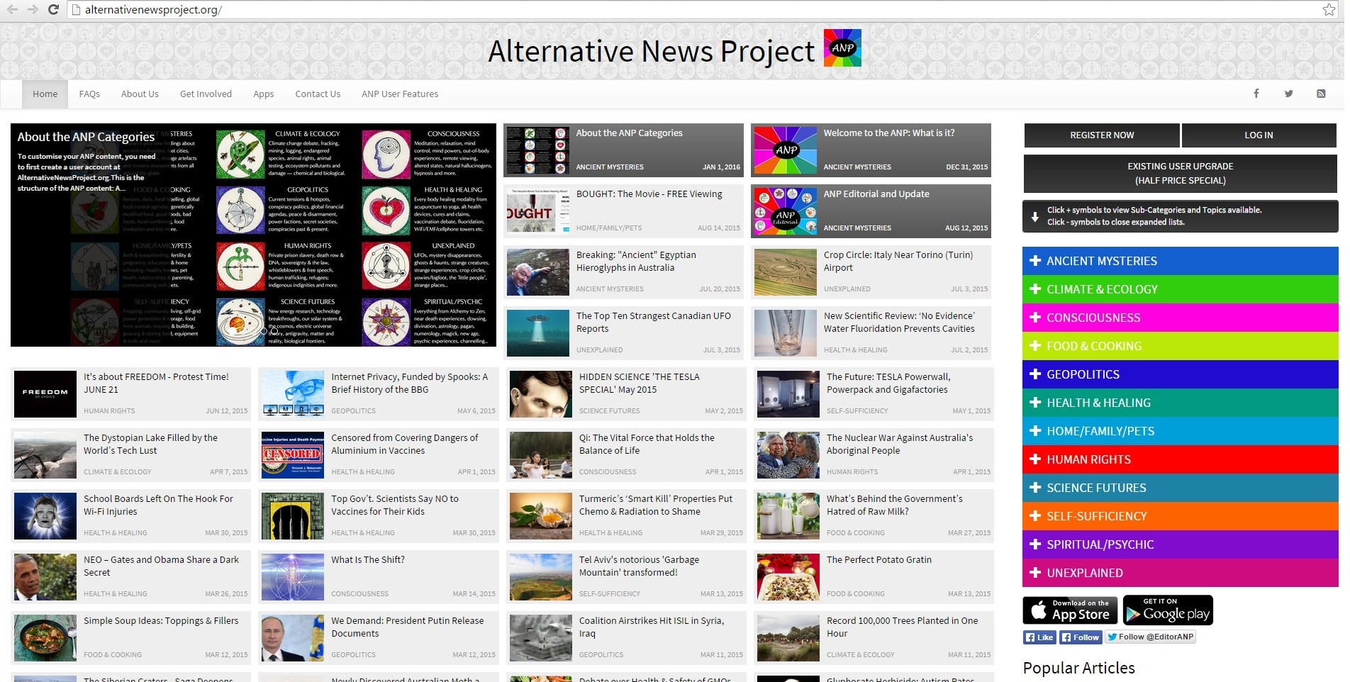 The Alternative News Project - screenshot
