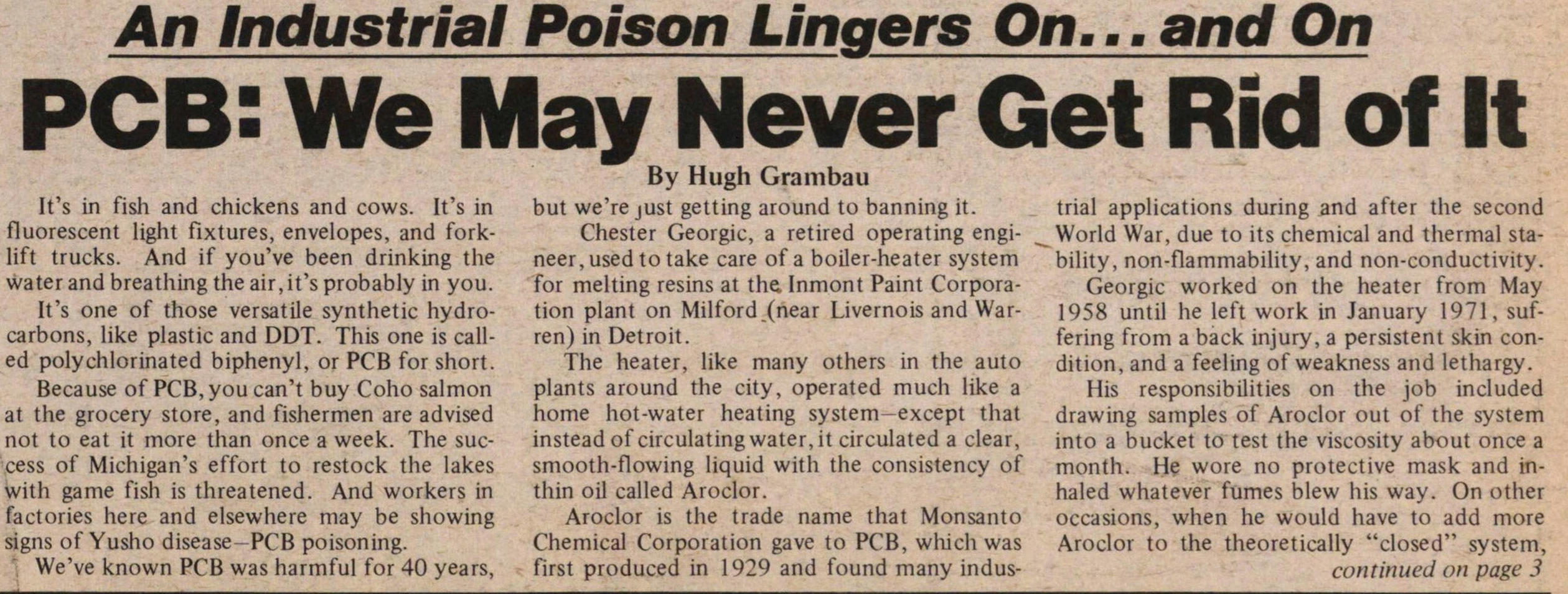 PCB - An Industrial Poison Lingers On... And On - Ann Arbor Sun March 1976 (1)