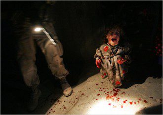 What If We Are The ''Bad Guys'' - Photo by Chris Hondros - Samar Hassan, age 5, after witnessing her parents killed by U.S. Soldiers