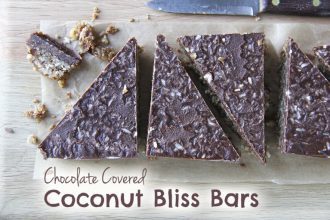 Chocolate Covered Coconut Bliss Bars (vegan, gluten-free, no-bake)