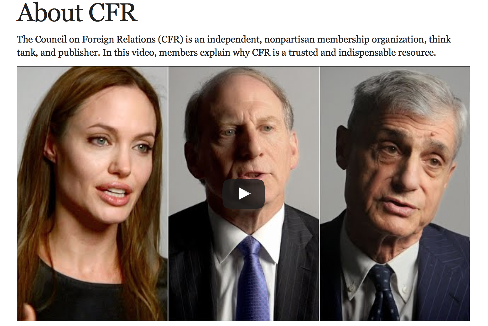 Council on Foreign Relations CFR - We Shall Have One World Government by Conquest or Consent - Video