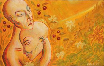 The Dynamics of Longing, Resistance and Love - Ethel Kings - yellow lovers painting 1200 3